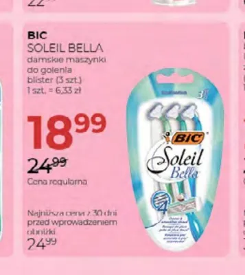 Maszynki do golenia damskie Soleil Bella Bic promocja w Drogerie Jawa