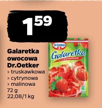 Galaretka owocowa malinowa promocja w Netto