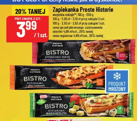 Zapiekanka Bistro z pieczarkami Proste Historie promocja w POLOmarket