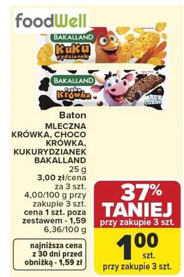 Baton Mleczna Krówka Bakalland promocja w Carrefour Market