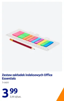 Zestaw zakładek indeksowych Office Essentials promocja w Action
