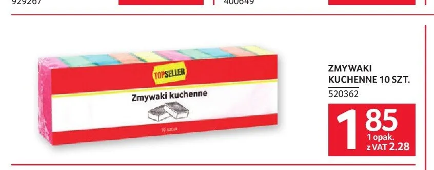 Zmywaki kuchenne Topseller 10-pak promocja w Selgros