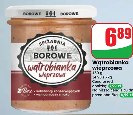 Wątrobianka wieprzowa Spiżarnia Borowe promocja w Dino