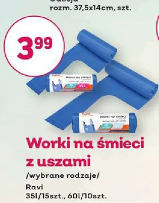Worki na śmieci z uszami Ravi promocja w Bliski