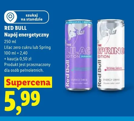 Napój energetyczny Red Bull Spring promocja w Lidl