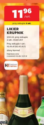Likier Krupnik słony karmel promocja w Stokrotka