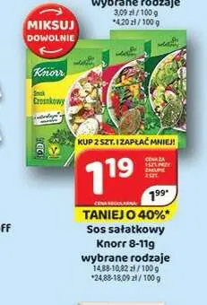 Sos sałatkowy Knorr promocja w Delfin