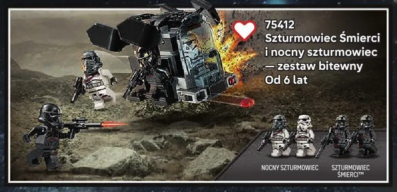 Klocki LEGO Star Wars 75412 Szturmowiec Śmierci i nocny szturmowiec — zestaw bitewny promocja w LEGO
