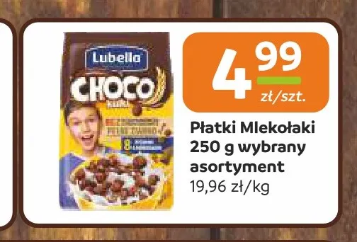 Płatki Mlekołaki Choco kulki Lubella promocja w Społem Częstochowa