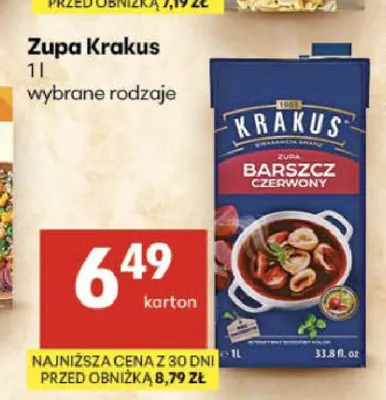 Zupa Krakus barszcz czerwony promocja w Delikatesy Centrum