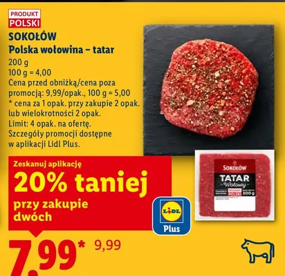 Polska wołowina - tatar promocja w Lidl