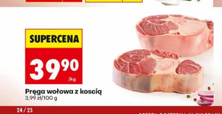Pręga wołowa z kością promocja w Biedronka