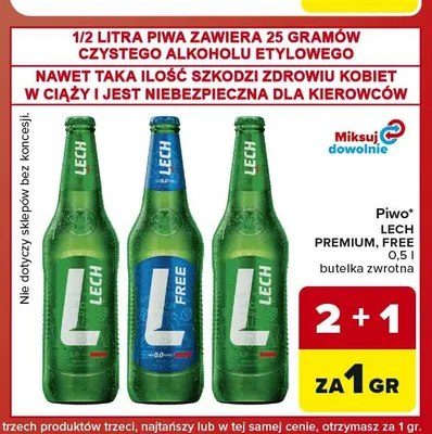 Piwo Lech Premium promocja w Carrefour Market