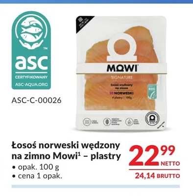 Łosoś norweski wędzony na zimno Mowi plastry promocja w Makro