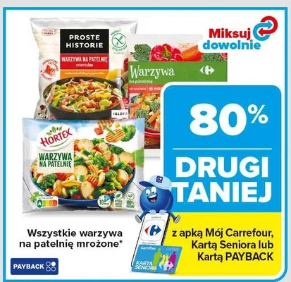 Warzywa na patelnię mrozone promocja w Carrefour