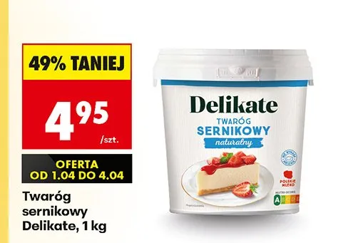 Twaróg sernikowy naturalny promocja w Biedronka