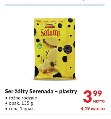 Ser żółty w plastrach Serenada promocja w Makro