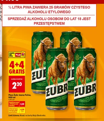 Piwo Żubr promocja w Biedronka