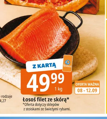 Łosoś filet ze skórą promocja w Leclerc
