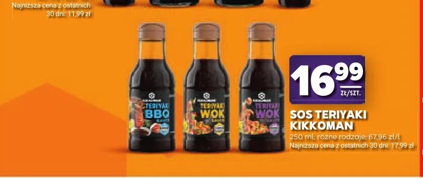 Sos Teriyaki Wok Kikkoman promocja w Stokrotka