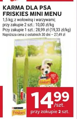 Karma dla psa Friskies Mini Menu promocja w Stokrotka