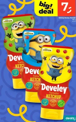 Ketchup Develey Minionki żółty promocja w Dealz