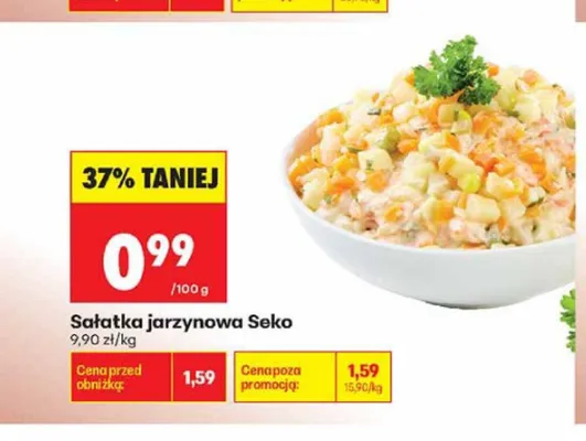 Sałatka jarzynowa Seko promocja w Biedronka