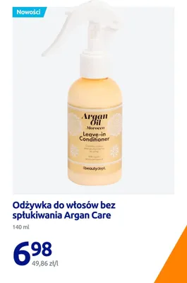 Odżywka do włosów bez spłukiwania Argan Care promocja w Action