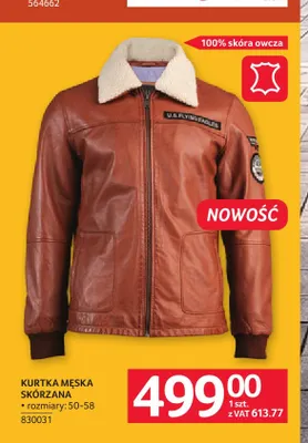 Kurtka męska skórzana promocja w Selgros