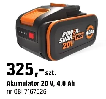 Akumulator 20 V, 4,0 Ah promocja w OBI