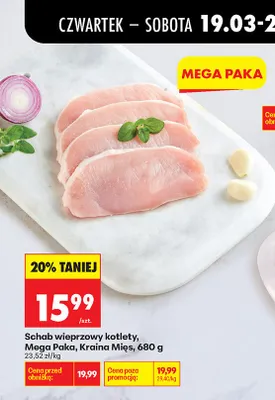Schab wieprzowy kotlety, Mega Paka promocja w Biedronka