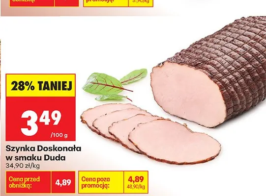Szynka Doskonała w smaku Duda promocja w Biedronka