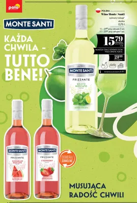 Wino musujące Monte Santi Frizzante Mojito Moscato promocja w POLOmarket