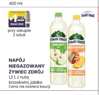 Napój niegazowany Żywiec Zdrój z nutą brzoskwini promocja w Stokrotka