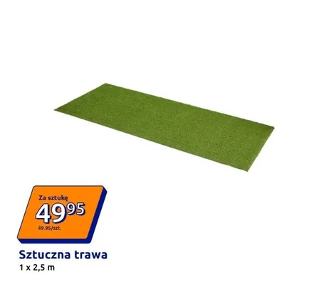 Sztuczna trawa 1 x 2,5 m promocja w Action