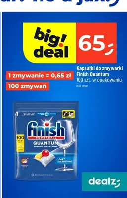 Kapsułki do zmywarki Finish Quantum promocja w Dealz