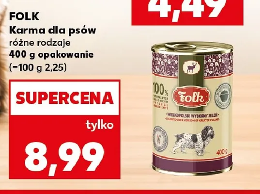 Karma dla psów Folk promocja w Kaufland