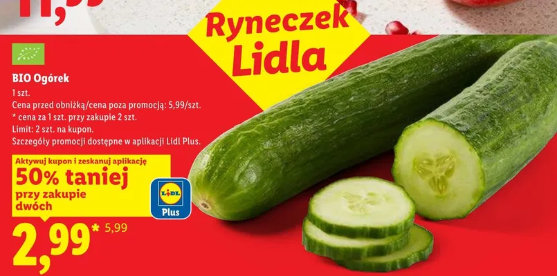 Ogórek BIO promocja w Lidl