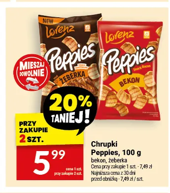 Chrupki Peppies żeberka promocja w Twój Market