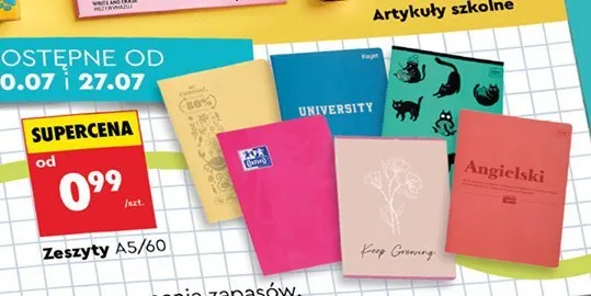 Zeszyt A5/60 Kayet promocja w Biedronka