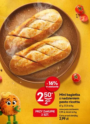 Mini bagietka z nadzieniem pesto ricotta promocja w Żabka