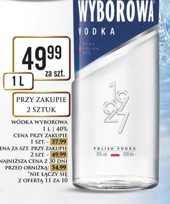 Wódka Wyborowa promocja w Dino