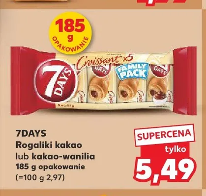 Rogaliki kakao-wanilia 7Days promocja w Kaufland