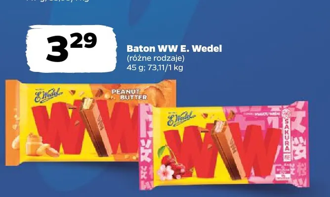 Baton WW Peanut Butter promocja w Netto