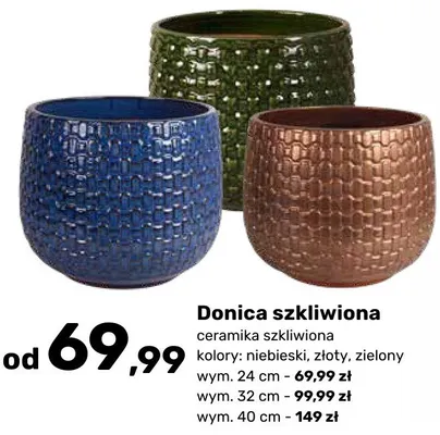 Doniczka szkliwiona promocja w Bricomarche