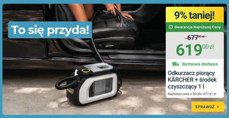 Zestaw odkurzacz piorący Kärcher + środek czyszczący promocja w ERLI