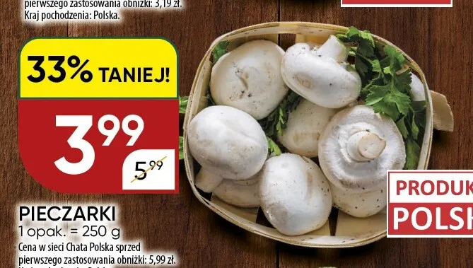 Pieczarki promocja w Chata Polska