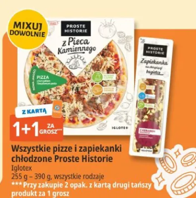 Wszystkie pizze i zapiekanki chłodzone Proste Historie promocja w Leclerc