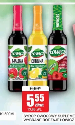 Syrop owocowy Łowicz Cytryna promocja w Bingo