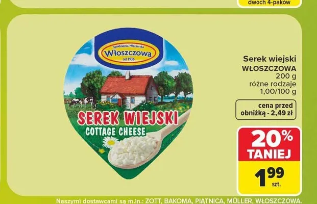 Serek wiejski Włoszczowa promocja w Carrefour Market